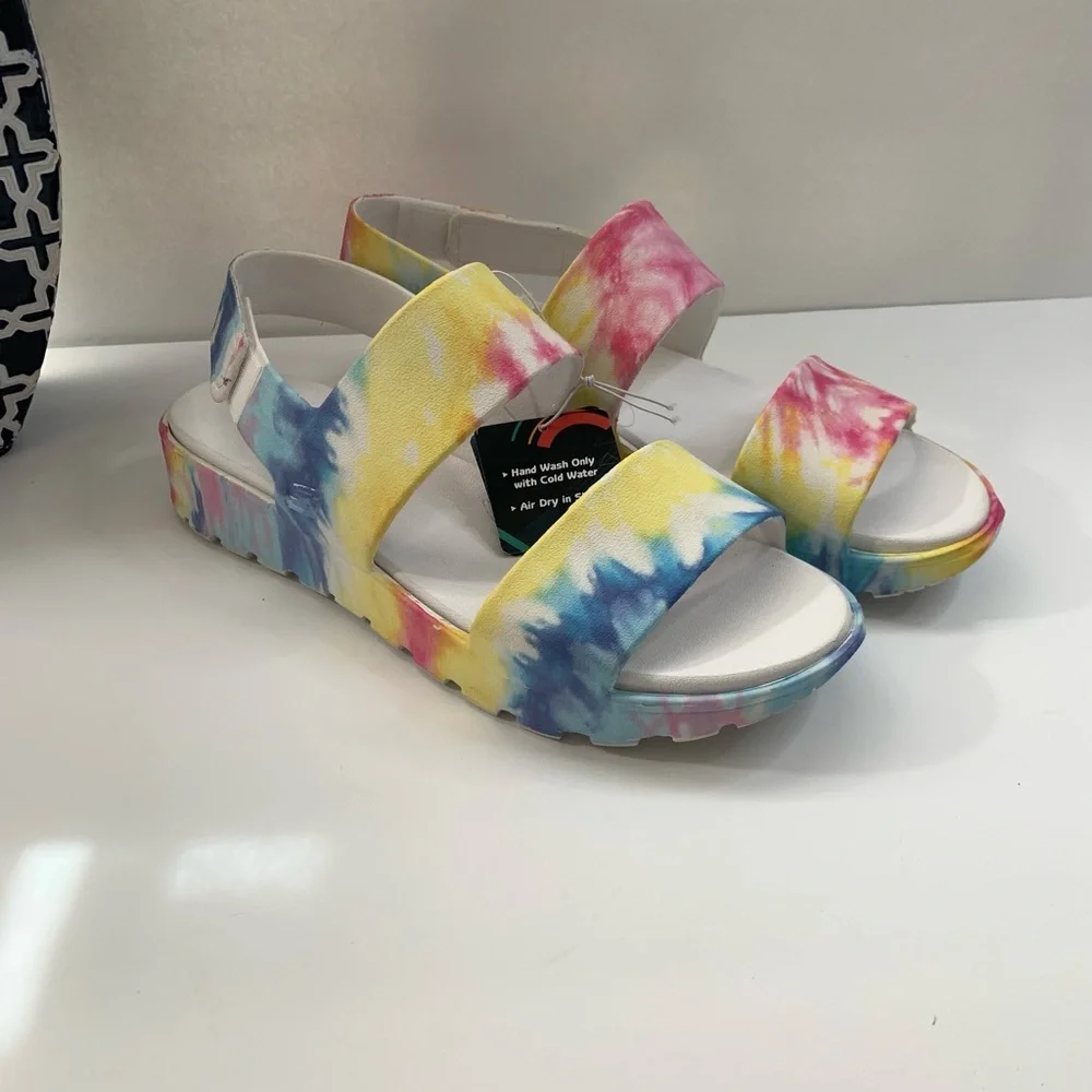 Skechers Foamies women’s sandals Tie Dye multi color size 10 - Picture 1 of 16